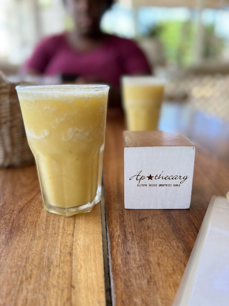 two glasses of smoothie