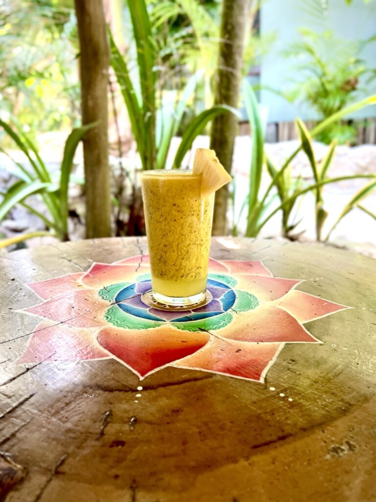smoothie on a table