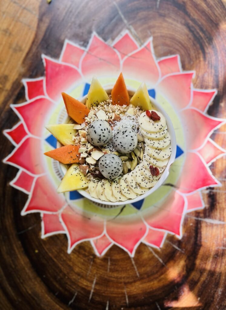smoothie bowl on a table